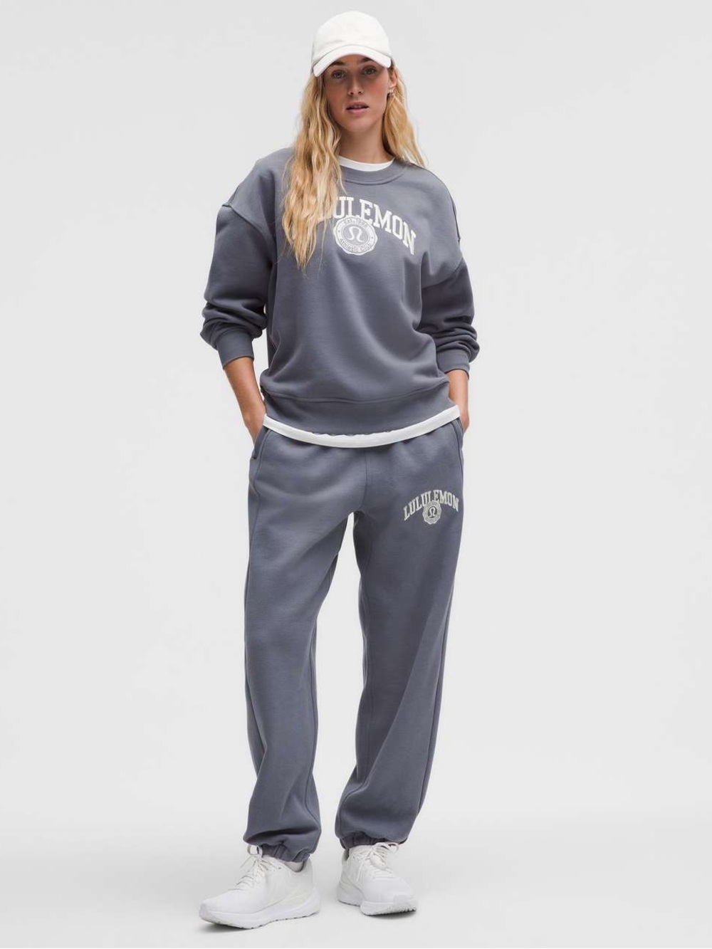 lululemon athletica Perfectly Oversized Matching Sweat Set! Solar Grey - Picture 2 of 5